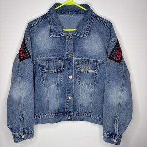 Boho Denim Embroidery Jacket